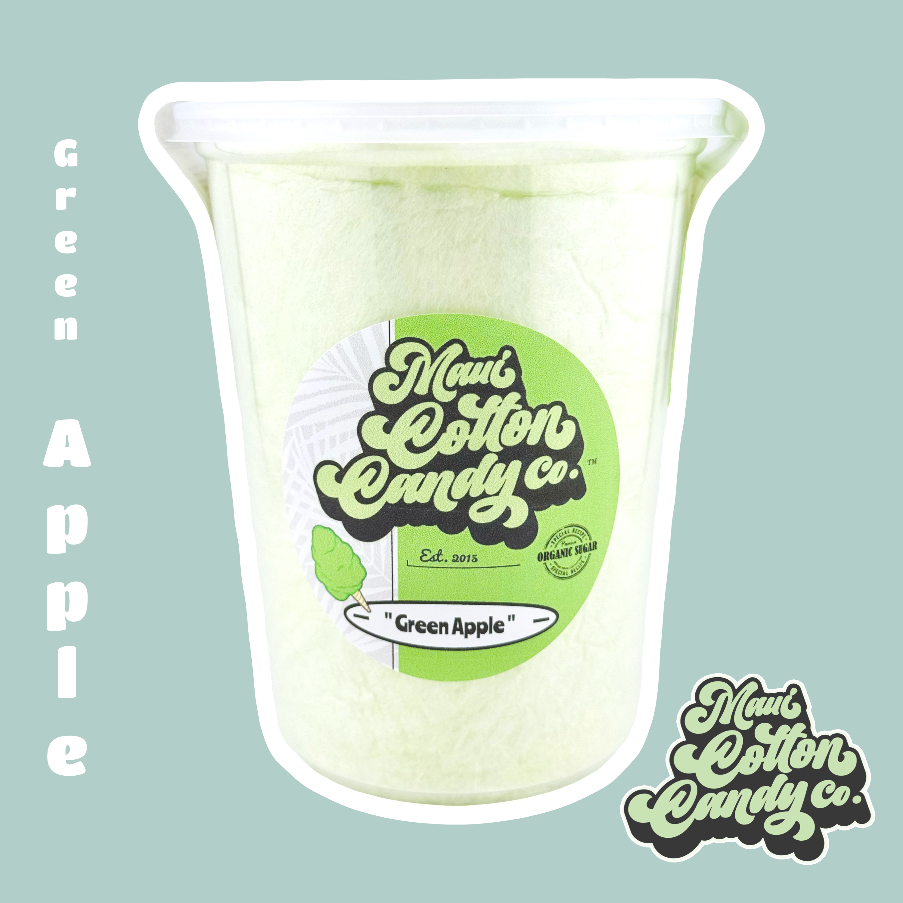 Image of green apple cotton candy item