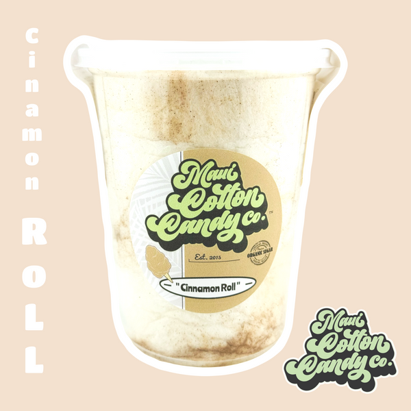 Cinnamon Roll Cotton Candy | 100% Organic Cane Sugar – Maui Cotton