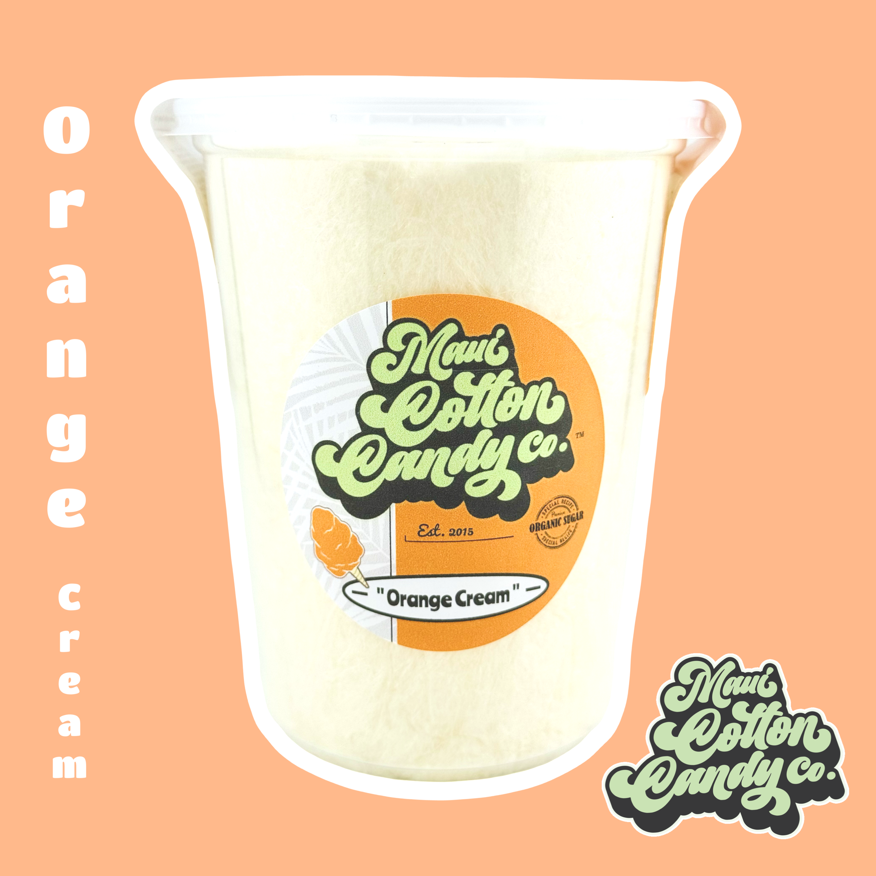 Image of orange cream cotton candy item