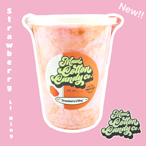 Strawberry Li Hing Cotton Candy - 100% Organic Cane Sugar