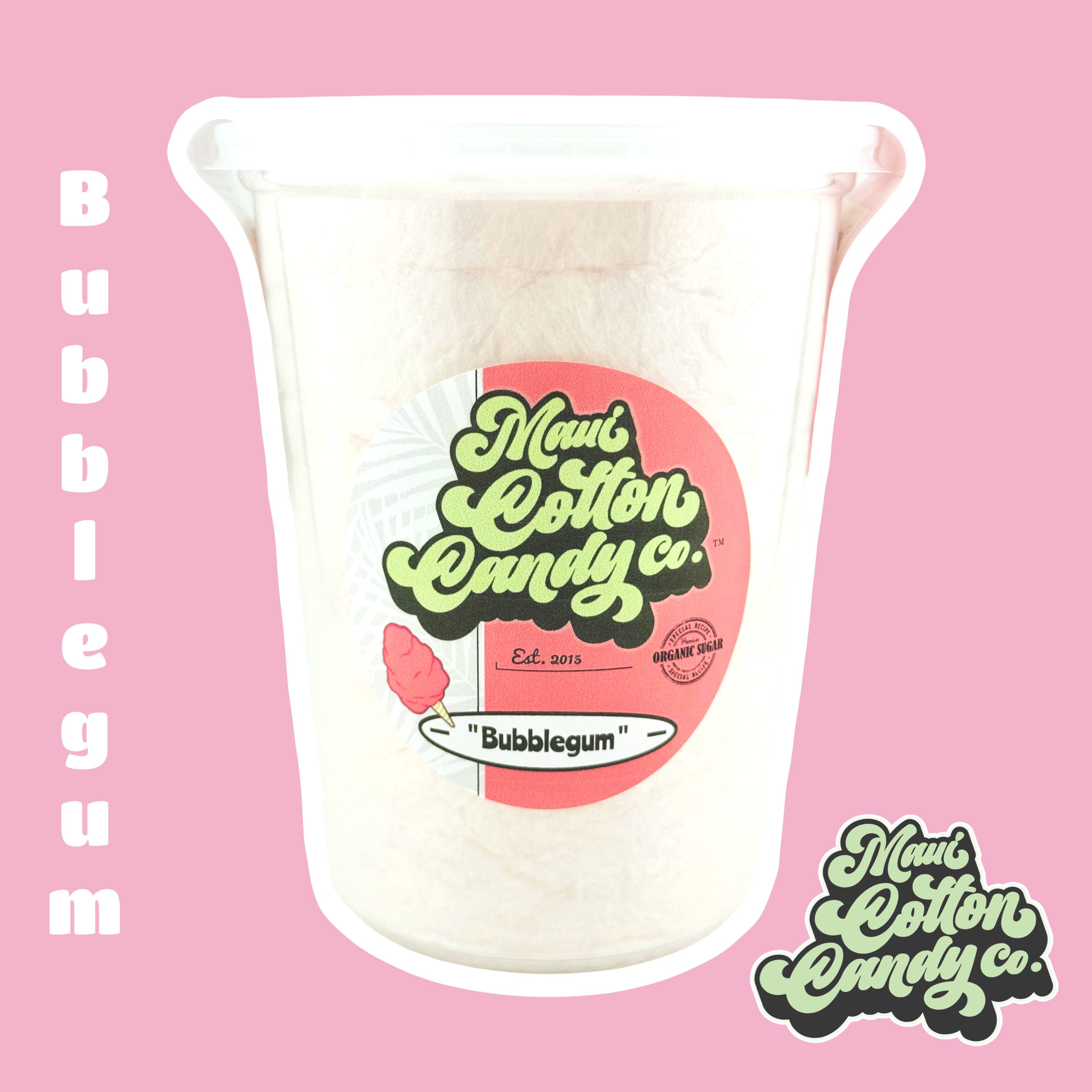 Bubblegum Cotton Candy - 100% Organic Cane Sugar